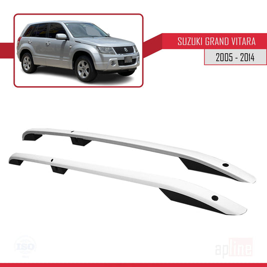 Compatible with Suzuki Grand Vitara 2 (JT) (5 Door) 2005-2014 (Short Wheelbase L1/H1) Roof Rails Roof Rack Luggage Carrier Grey
