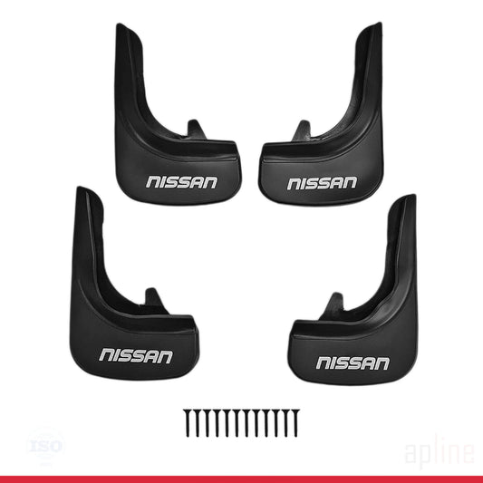 Compatible with Nissan Mudguards Vehicle Front Rear Set 4 Pcs Black