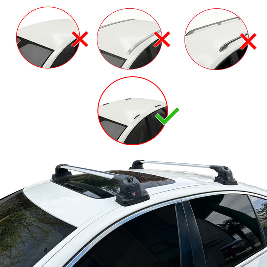 Compatible avec BMW Série 1 (F20) 2012-2019 ACE-3 Barres de Toit Railing Porte-Bagages de Voiture Gris Aluminium 2 Barres