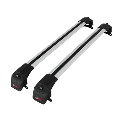 Compatible avec Jeep Compass (MP552) 2017-2025 ACE-2 modèle Barres de Toit Railing Porte-Bagages de Voiture Gris Aluminium Barres