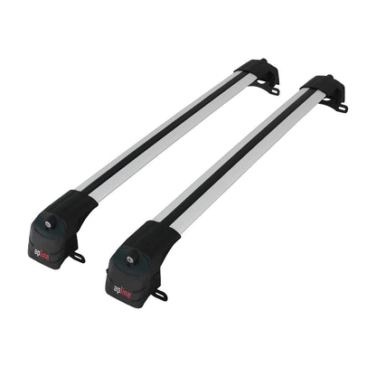 Compatible avec Chevrolet Tahoe 4 2015-2020 ACE-2 modèle Barres de Toit Railing Porte-Bagages de Voiture Gris Aluminium Barres