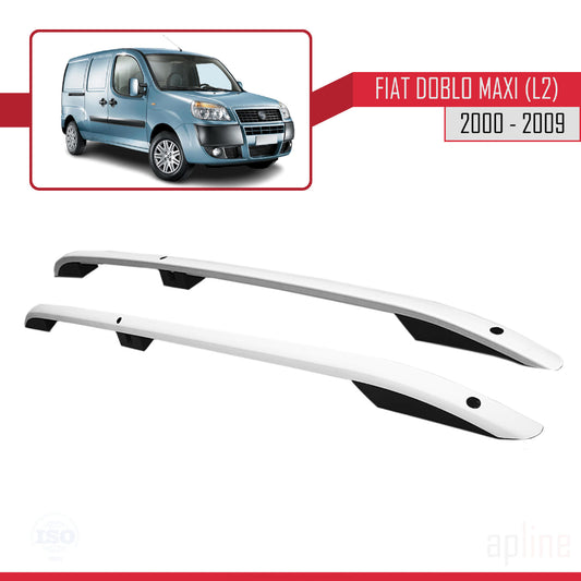 Compatible avec Fiat Doblo Maxi 2000-2009 (Empattement Long L2/H1) Rails de Toit Porte-bagages sur le Toit Gris