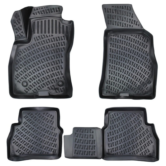 Compatible avec Fiat Doblo 2 2015-2022 4D Tapis de Voiture Noir