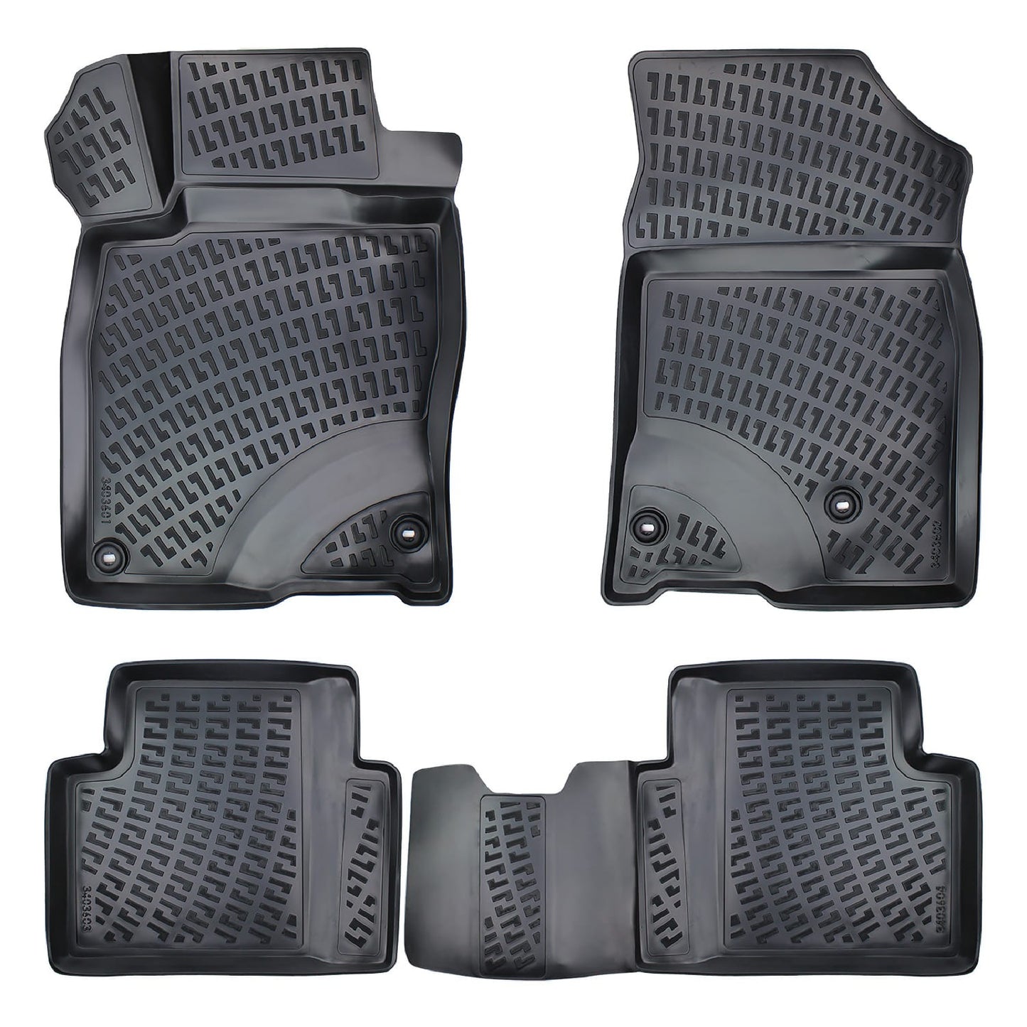 Compatible with Honda Civic 10 (FC) Sedan 2016-2021 4D Car mats Black