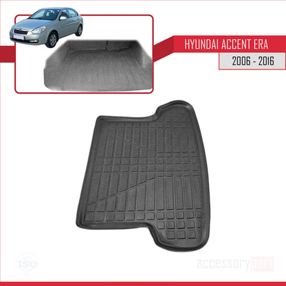 Tapis de Coffre pour Hyundai Accent Era 2006-2016 NOIR