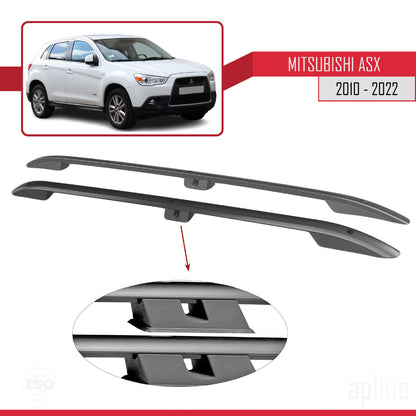 Compatible avec Mitsubishi ASX (GA) 2010-2022 (Empattement Court L1/H1) Rails de Toit Porte-bagages sur le Toit Noir
