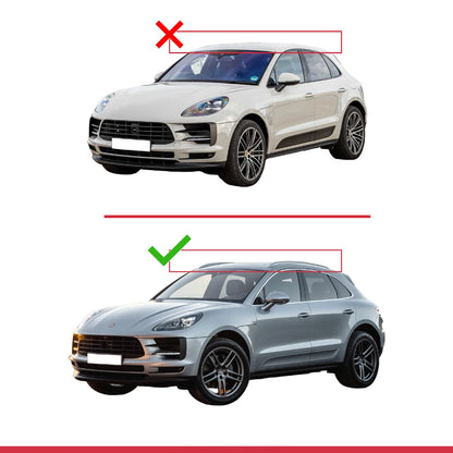 Compatible with Porsche Macan (95B) 2014-2024 ACE-2 Car Roof Rack Cross Bar Black Aluminium 2 Bars