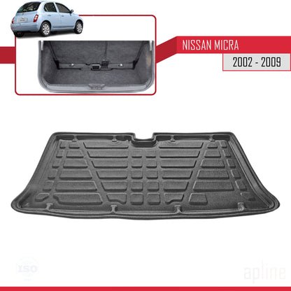 Tapis de Coffre pour Nissan Micra 2004-2010 Flexible NOIR