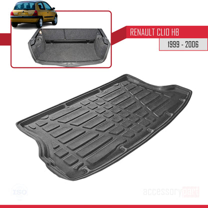 Tapis de Coffre pour Renault Clio Hayon 1999-2006 NOIR
