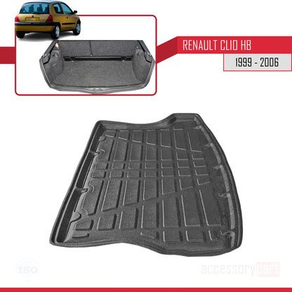 Tapis de Coffre pour Renault Clio Hayon 1999-2006 NOIR