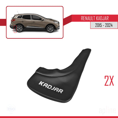 Compatible avec Renault Kadjar 2015-2022 Jeu de Bavettes Garde-boue Avant et Arrière de Voiture 4 Pcs Noir