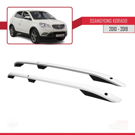 Compatible with Ssangyong Korando 3 (C200) 2010-2019 (Short Wheelbase L1/H1) Roof Rails Roof Rack Luggage Carrier (Adhesive Model) Grey