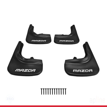 Compatible avec Mazda Jeu de Bavettes Garde-boue Avant et Arrière de Voiture 4 Pcs Noir