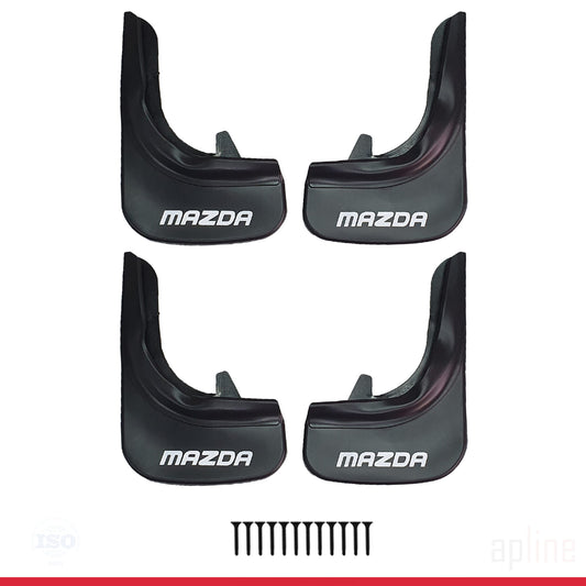 Compatible with Mazda Mudguards Vehicle Front Rear Set 4 Pcs Black