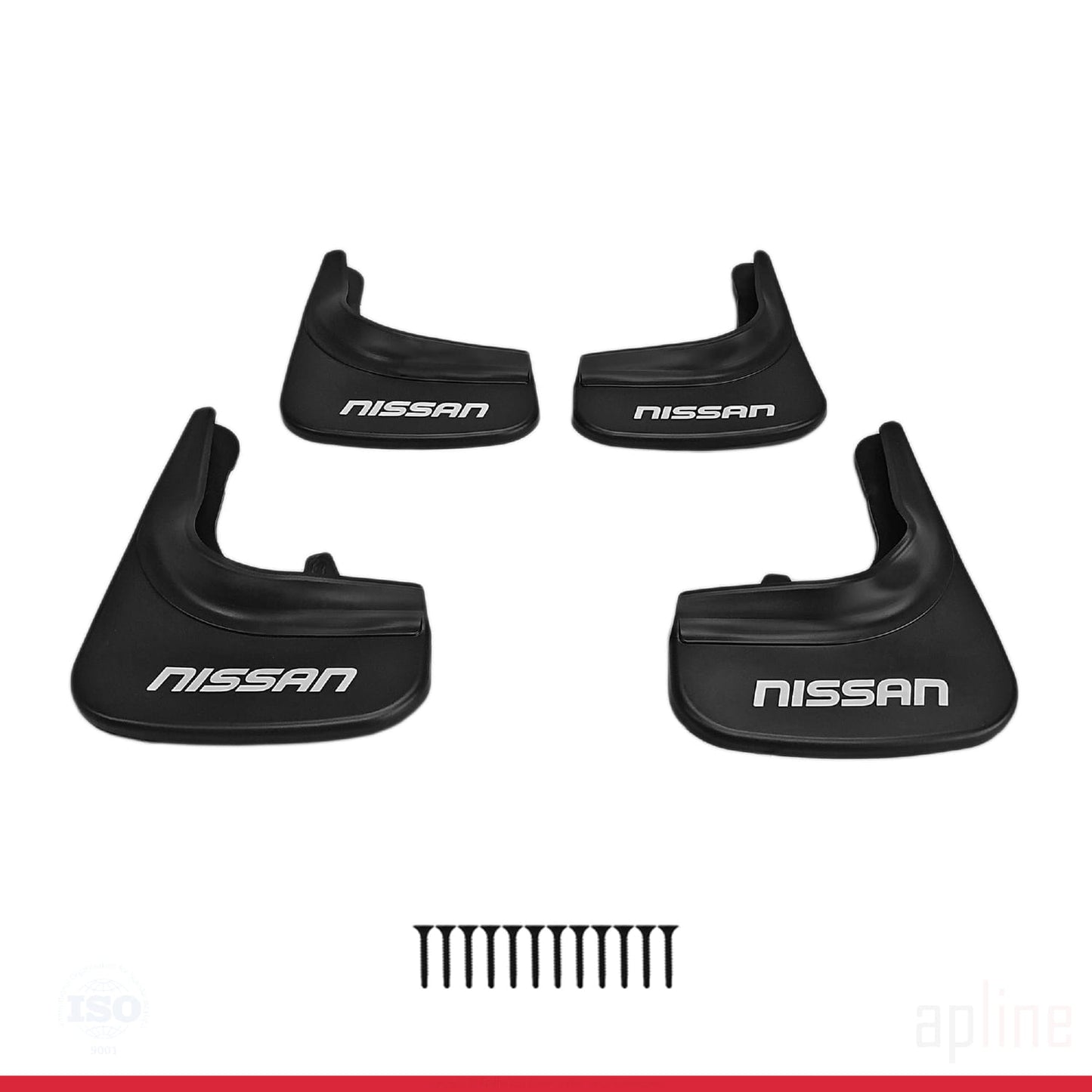 Compatible avec Nissan Jeu de Bavettes Garde-boue Avant et Arrière de Voiture 4 Pcs Noir