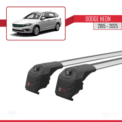Compatibile con Dodge Neon 2015-2025 ACE-2 Barre portatutto per auto Portapacchi in alluminio grigio 2 barre
