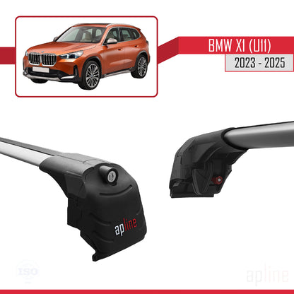 Compatibile con BMW X1 (U11) 2023-2025 ACE-2 Barre portatutto per auto Portapacchi in alluminio grigio 2 barre