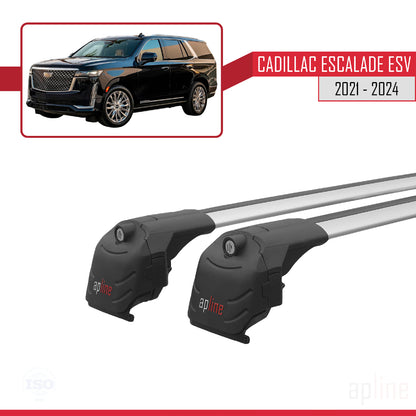 Compatibile con Cadillac Escalade ESV 2021-2024 ACE-2 Barre portatutto per auto Portapacchi in alluminio grigio 2 barre