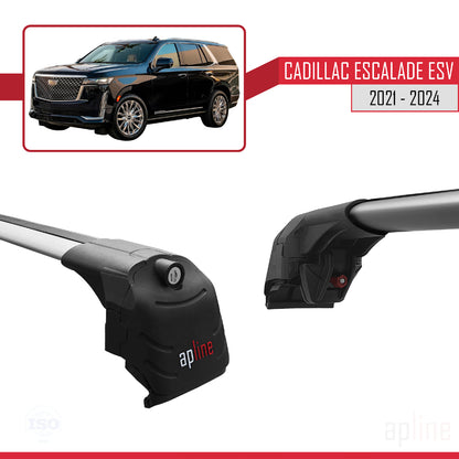 Compatibile con Cadillac Escalade ESV 2021-2024 ACE-2 Barre portatutto per auto Portapacchi in alluminio grigio 2 barre