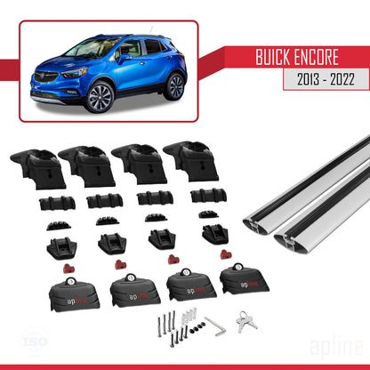 Compatibile con Buick Encore 2013-2022 ACE-2 Portapacchi per auto in alluminio grigio 2 barre