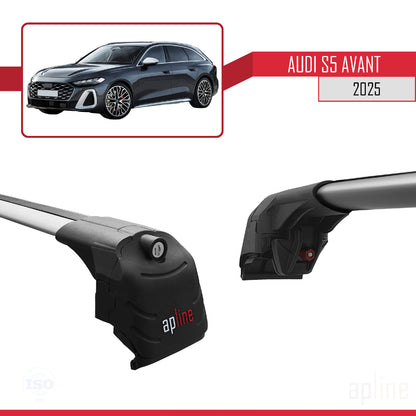 Compatibile con Audi S5 Avant 2024-2025 ACE-2 Barre portatutto per auto Portapacchi in alluminio grigio 2 barre