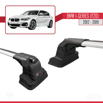 Kompatibel mit BMW 1er (F20) 2012-2019 ACE-3 Dachträger Autodachträger Graues Aluminium 2 Stangen