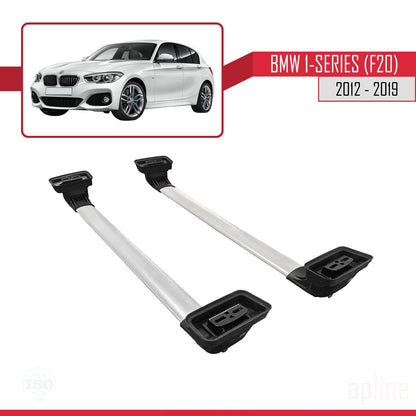 Kompatibel mit BMW 1er (F20) 2012-2019 ACE-3 Dachträger Autodachträger Graues Aluminium 2 Stangen