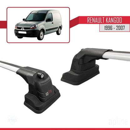 Compatible avec Renault Kangoo 1996-2007 ACE-3 Barres de Toit Railing Porte-Bagages de Voiture Gris Aluminium 2 Barres