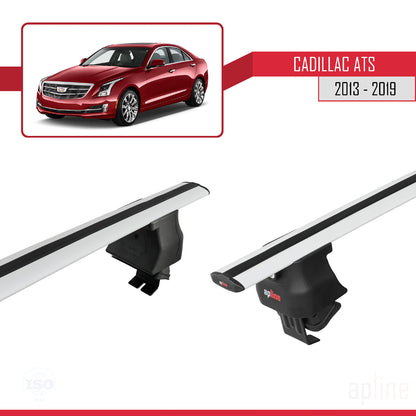 Compatibile con Cadillac ATS 2013-2019 ACE-4 Barre portatutto per auto Portapacchi in alluminio grigio 2 barre