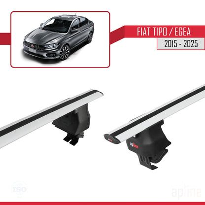 Compatible avec Fiat Egea Berline 2015-2025 ACE-4 Barres de Toit Railing Porte-Bagages de Voiture Gris Aluminium 2 Barres