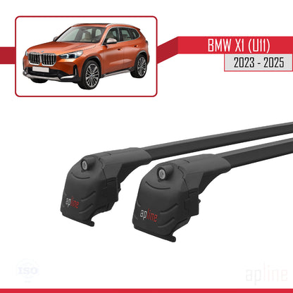 Compatibile con BMW X1 (U11) 2023-2025 ACE-2 Barre portatutto per auto, barre portatutto in alluminio nero, 2 barre
