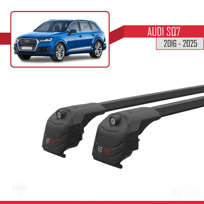 Compatible avec SQ7 (4M) 2016-2025 ACE-2 Barres de Toit Railing Porte-Bagages de Voiture Noir Aluminium 2 Barres