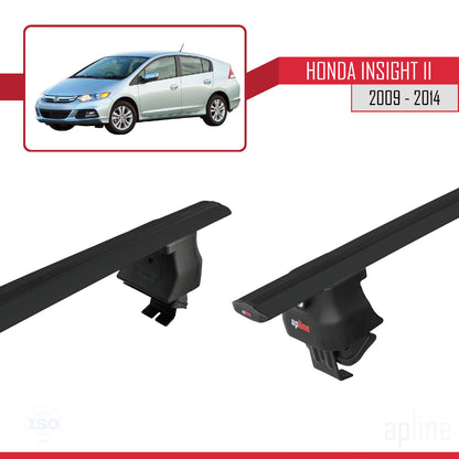 Compatible with Honda Insight 2 (ZE2) 2009-2014 ACE-4 Car Roof Rack Cross Bar Black Aluminium 2 Bars