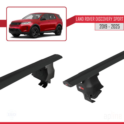 Compatible avec Land Rover Discovery Sport (L550) Post-Facelift 2019-2025 ACE-4 Barres de Toit Railing Porte-Bagages de Voiture Noir Aluminium 2 Barres