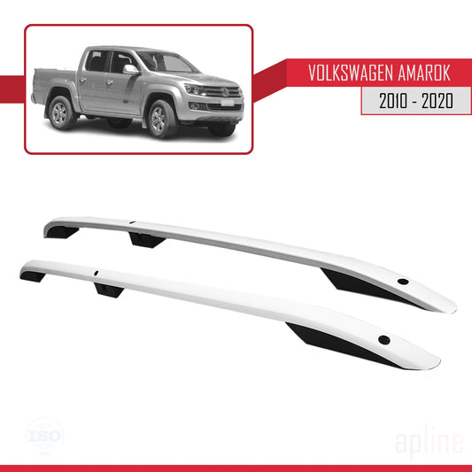 Compatible with Volkswagen Amarok (2F) 2010-2020 (Short Wheelbase L1/H1) Roof Rails Roof Rack Luggage Carrier Grey