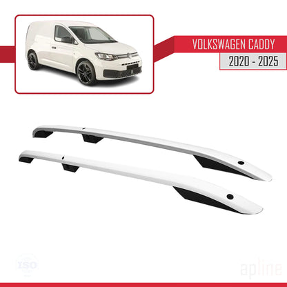 Compatible avec Volkswagen Caddy 4 (SB) 2020-2025 (Empattement Court L1/H1) Rails de Toit Porte-bagages sur le Toit Gris