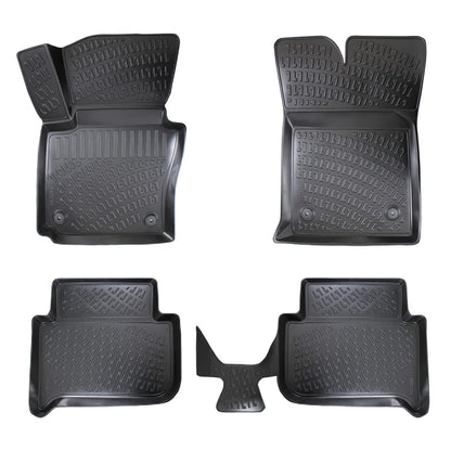 Compatible avec Volkswagen Touran (1T) 2003-2015 4D Tapis de Voiture Noir