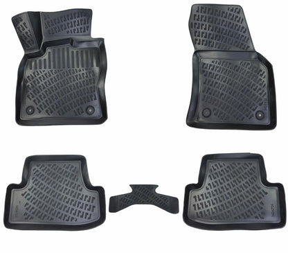 Compatible avec Volkswagen T-Roc 2017-2025 4D Tapis de Voiture Noir