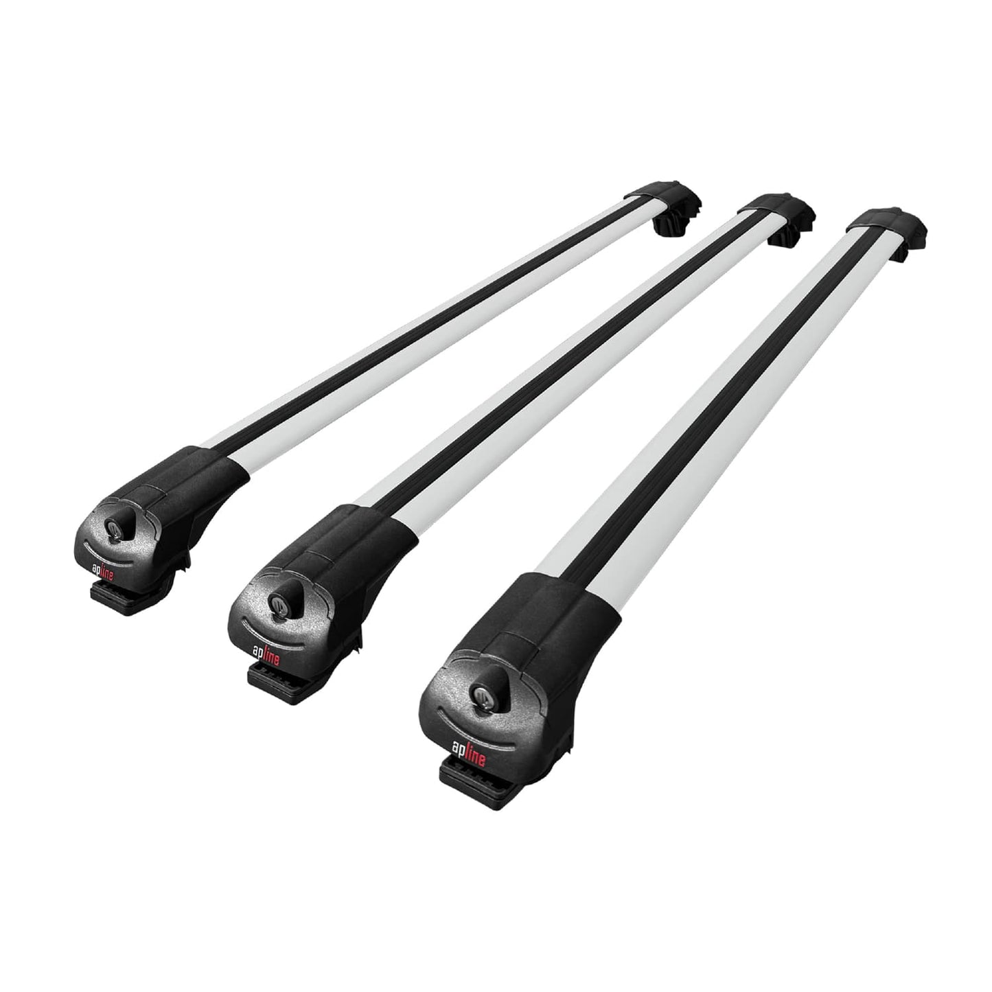 Compatible avec Kia Borrego (HM) 2008-2019 ACE-1 Barres de Toit Railing Porte-Bagages de Voiture Gris Aluminium 3 Barres