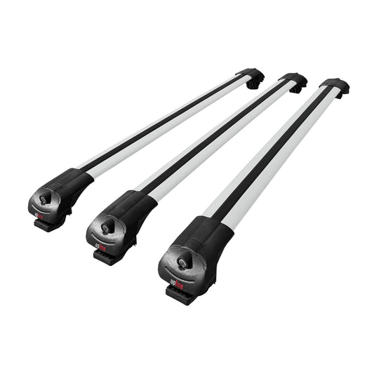 Compatible avec Nissan NP300 (D23) 2015-2021 ACE-1 Barres de Toit Railing Porte-Bagages de Voiture Gris Aluminium 3 Barres