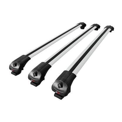 Compatible avec Renault Duster 2 (HM) 2018-2024 ACE-1 Barres de Toit Railing Porte-Bagages de Voiture Gris Aluminium 3 Barres