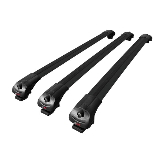 Compatible avec Mercedes EQT / Citan W420 2022-2025 ACE-1 Barres de Toit Railing Porte-Bagages de Voiture Noir Aluminium 3 Barres