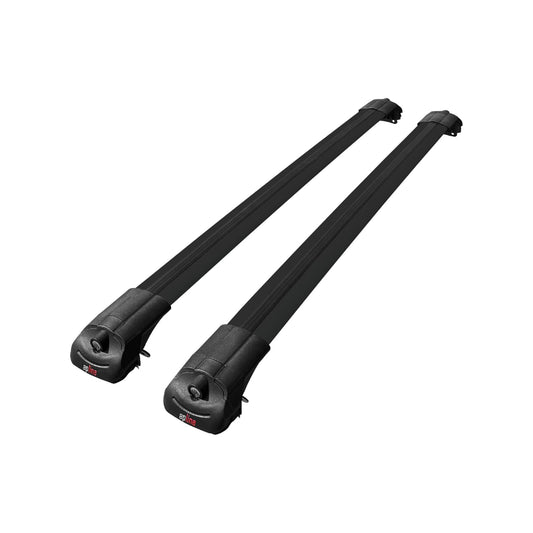 Compatible avec Skoda Yeti 2009-2017 ACE-1 Barres de Toit Railing Porte-Bagages de Voiture Noir Aluminium 2 Barres