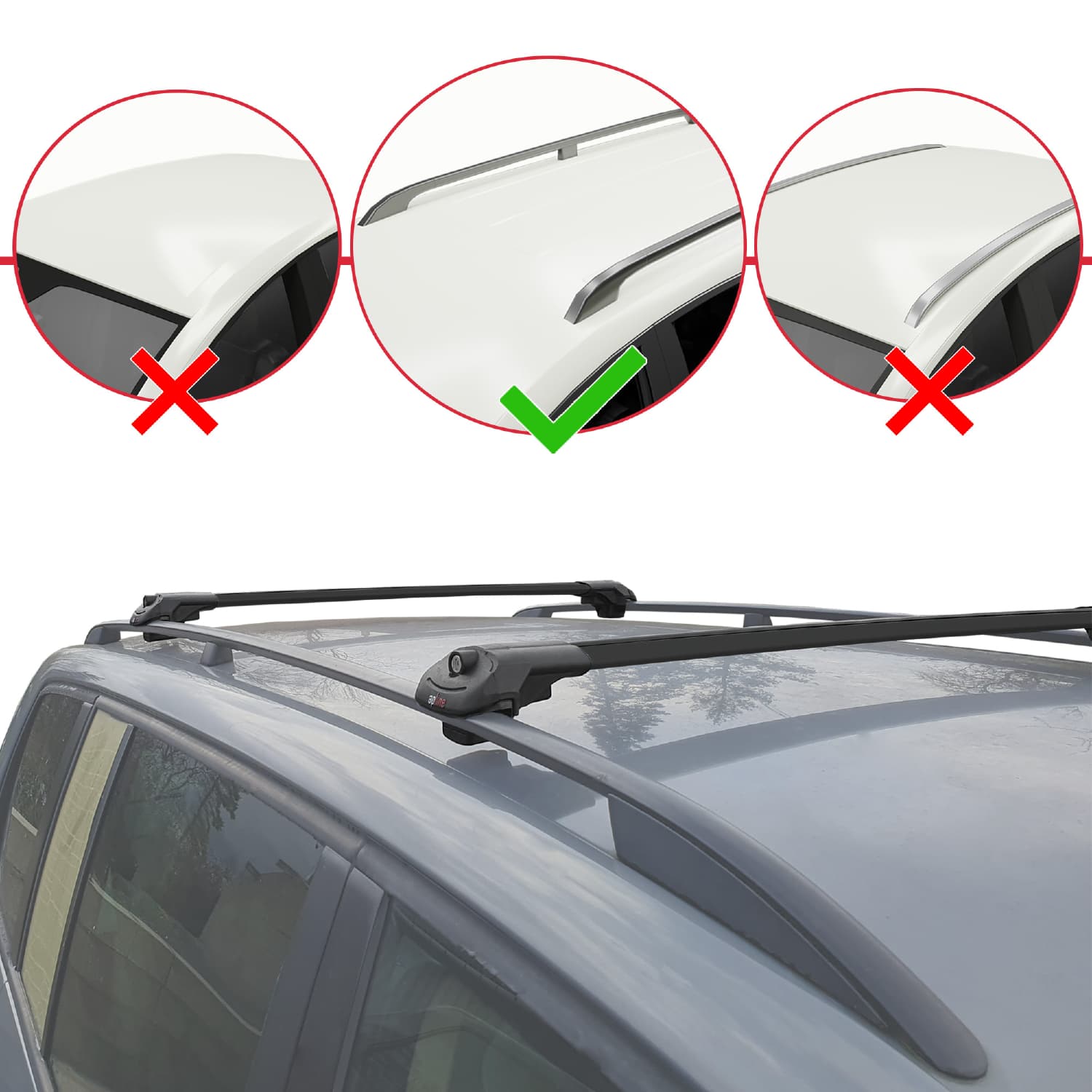 Compatible avec Kia Sportage 2023-2025 ACE-1 Barres de Toit Railing Porte-Bagages de Voiture Noir Aluminium 2 Barres