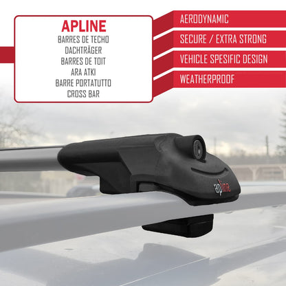 Compatible avec Hyundai Inster 2025-2026 ACE-1 Barres de Toit Railing Porte-Bagages de Voiture Gris Aluminium 2 Barres