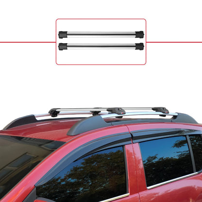 Compatible avec Dacia Sandero Stepway 2 2012-2020 ACE-1 Barres de Toit Railing Porte-Bagages de Voiture Gris Aluminium 2 Barres