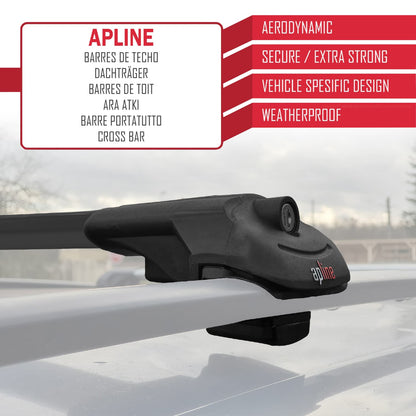 Compatible avec Mercedes Classe GLB (X247) 2020-2025 ACE-1 Barres de Toit Railing Porte-Bagages de Voiture Noir Aluminium 2 Barres