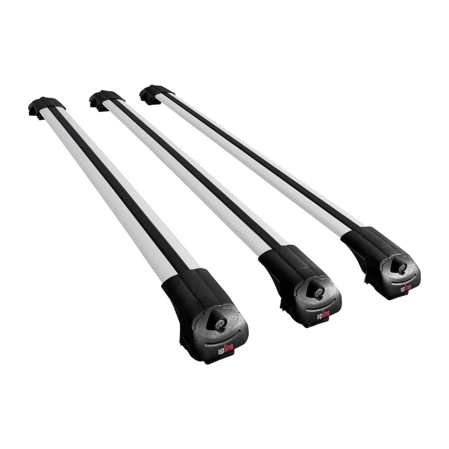 Compatible with Kia Ceed (ED) SW Post-Facelift 2009-2012 ACE-1 Car Roof Rack Cross Bar Grey Aluminium 3 Bars