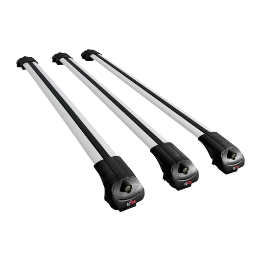 Compatible avec Subaru Outback Wilderness 2022-2024 ACE-1 Barres de Toit Railing Porte-Bagages de Voiture Gris Aluminium 3 Barres
