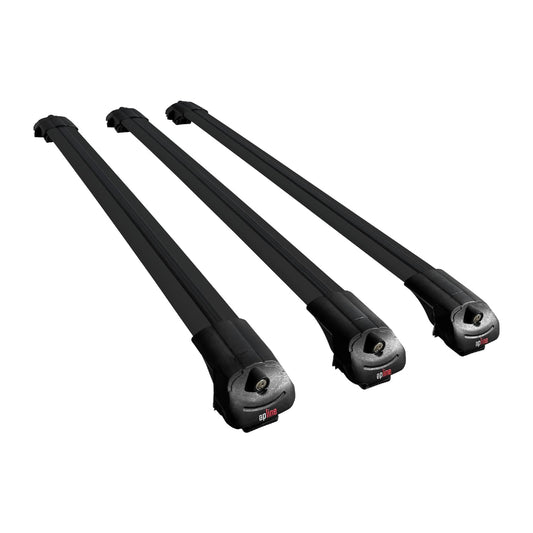 Compatible avec Subaru Tribeca 2008-2014 ACE-1 Barres de Toit Railing Porte-Bagages de Voiture Noir Aluminium 3 Barres